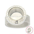 Anillo de dedo flotante del acero inoxidable del locket de la venta caliente, joyería de los anillos para las mujeres